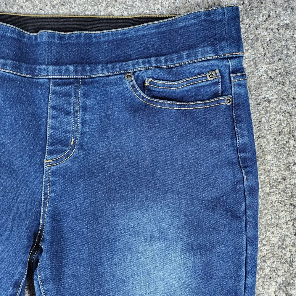 Harley Davidson Boot Cut Jeans Womens 31 Blue Pull On Stretch Denim - Never Worn